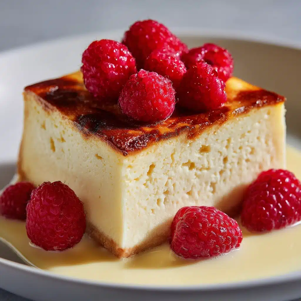 Custard Bread Pudding with Vanilla Sauce Recipe - Recipe Image