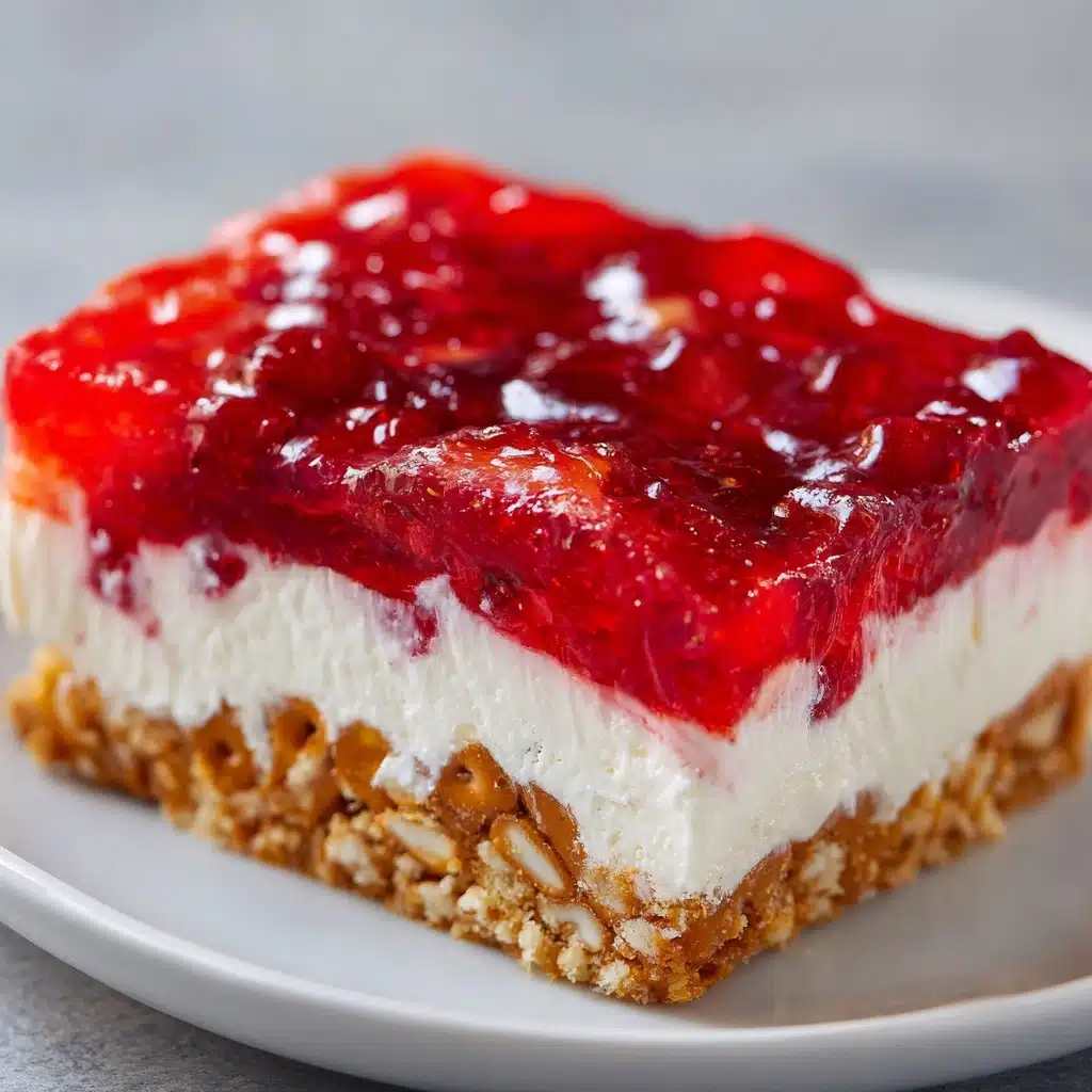 Easy Strawberry Pretzel Salad Recipe - Recipe Image