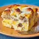 Biscuits and Gravy Casserole with Sausage and Eggs Recipe