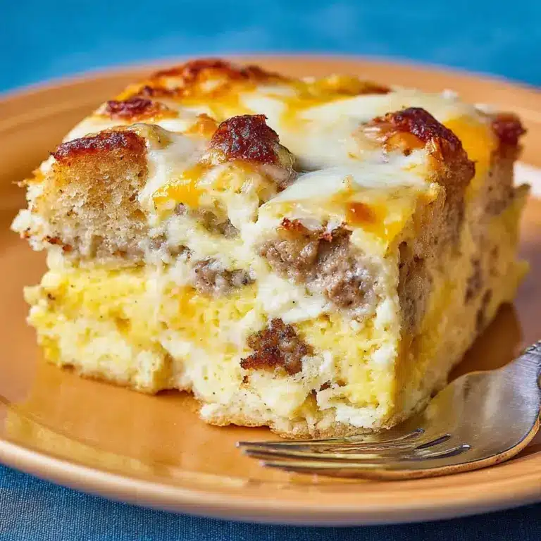Biscuits and Gravy Casserole with Sausage and Eggs Recipe