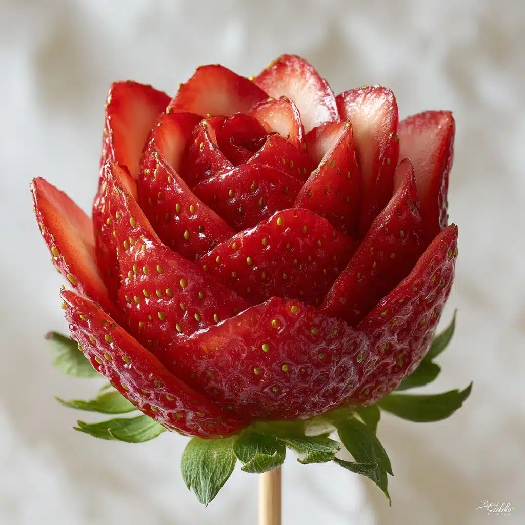 How To Make Easy Rose Strawberries Recipe - Recipe Image