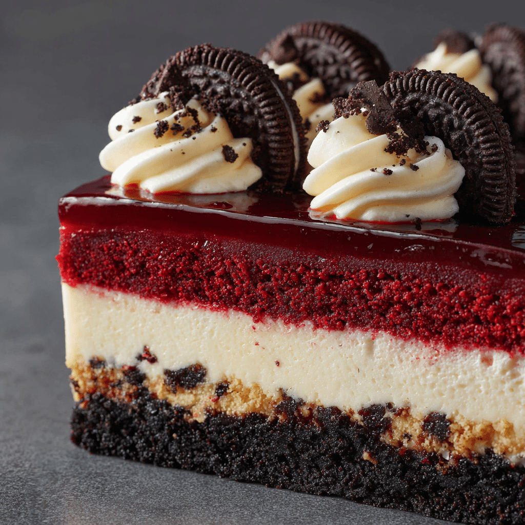 Red Velvet Oreo Cheesecake Recipe - Recipe Image
