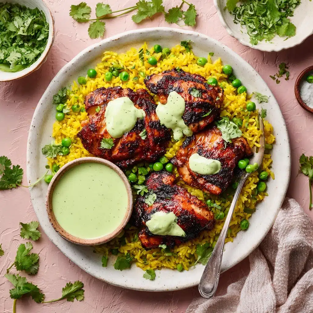 Peruvian Chicken and Rice with Green Sauce Recipe - Recipe Image