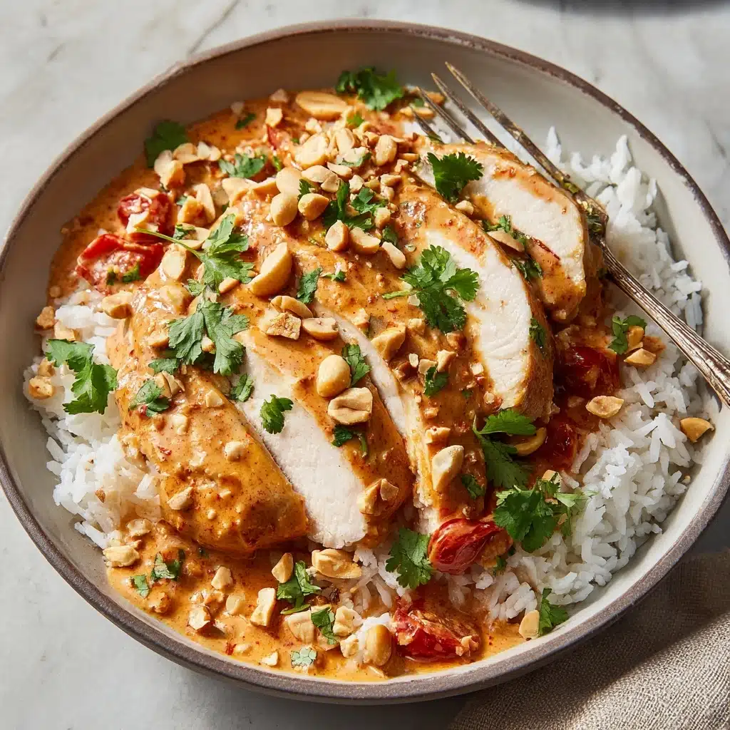 slow cooker peanut chicken recipe - Recipe Image