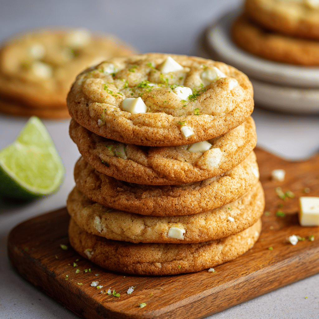 Key Lime Coconut White Chocolate Chip Cookies Recipe - Recipe Image
