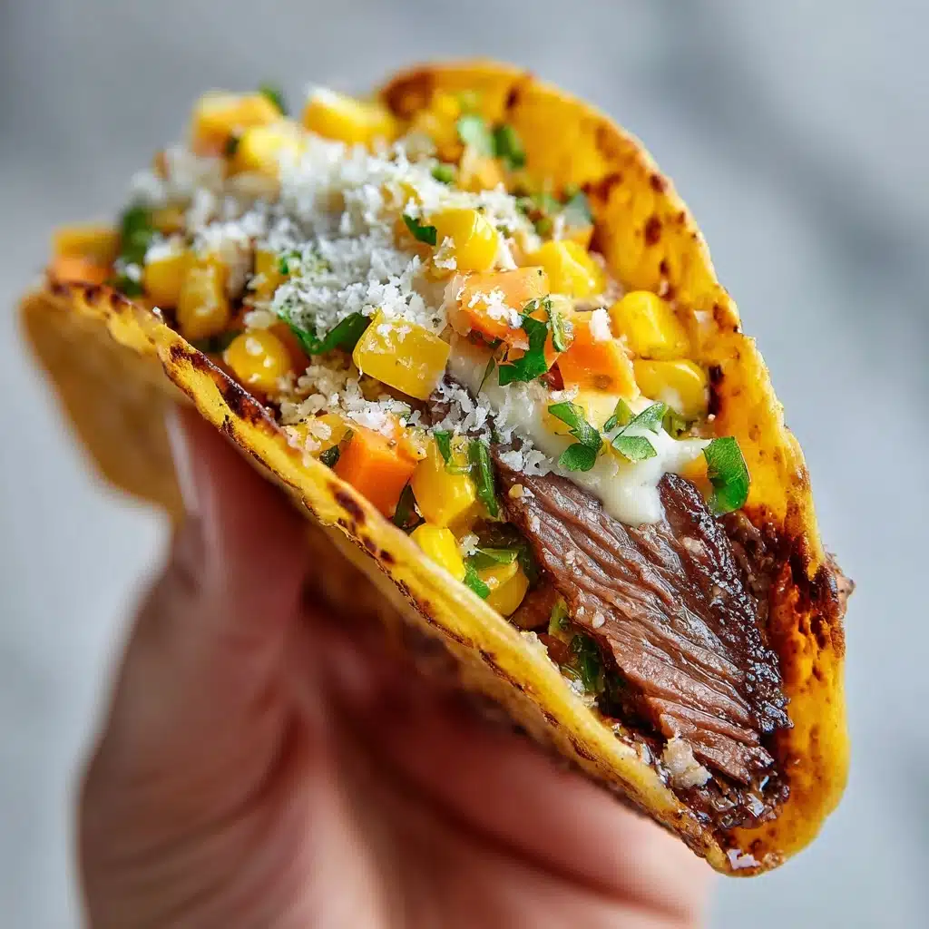 Street Corn Smash Burger Tacos Recipe - Recipe Image
