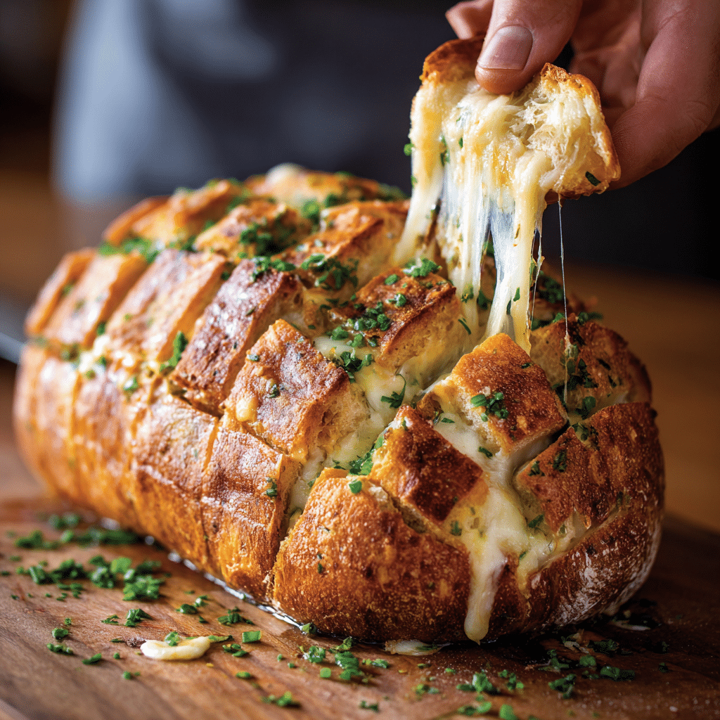 Cheese and Garlic Crack Bread (Pull Apart Bread) Recipe - Recipe Image