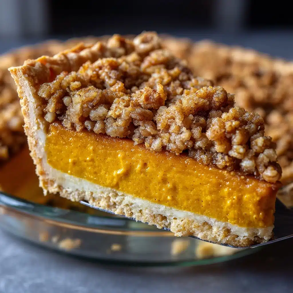 Bourbon Pumpkin Pie with a Salted Brown Butter Pecan Streusel