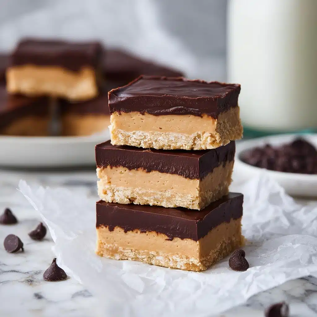 No Bake Peanut Butter Buckeye Bars Recipe - Recipe Image
