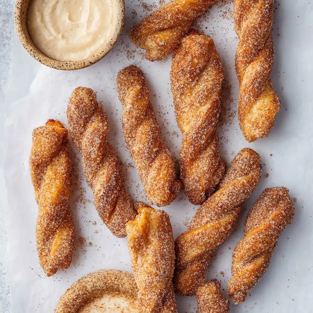 Air Fryer Cinnamon Sugar Twists with Cream Cheese Dip Recipe - Recipe Image
