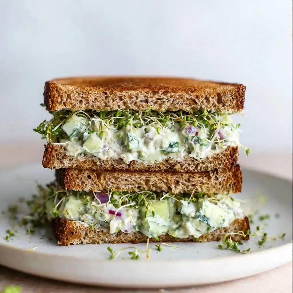 Easy Cucumber Salad Sandwiches Recipe - Recipe Image