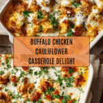 Creamy Buffalo Chicken Cauliflower Casserole Recipe