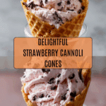 Strawberry Cannoli Cones Recipe