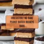No Bake Peanut Butter Buckeye Bars Recipe
