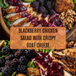 Blackberry Balsamic Grilled Chicken Salad with Crispy Fried Goat Cheese Recipe