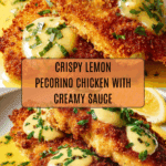 Lemon Pecorino Crusted Chicken with Creamy Lemon Sauce Recipe
