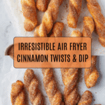 Air Fryer Cinnamon Sugar Twists with Cream Cheese Dip Recipe