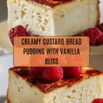 Custard Bread Pudding with Vanilla Sauce Recipe