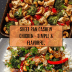 Sheet Pan Cashew Chicken Recipe