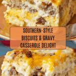 Biscuits and Gravy Casserole with Sausage and Eggs Recipe
