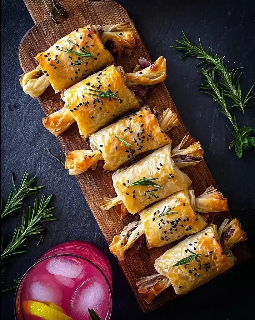 Cranberry and Brie Filo Crackers Recipe