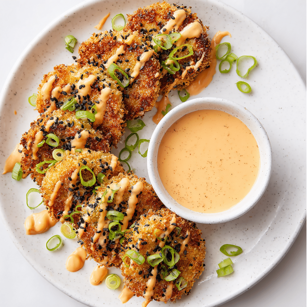 Asian-style Tuna Cakes with Spicy Mayo Recipe - Recipe Image