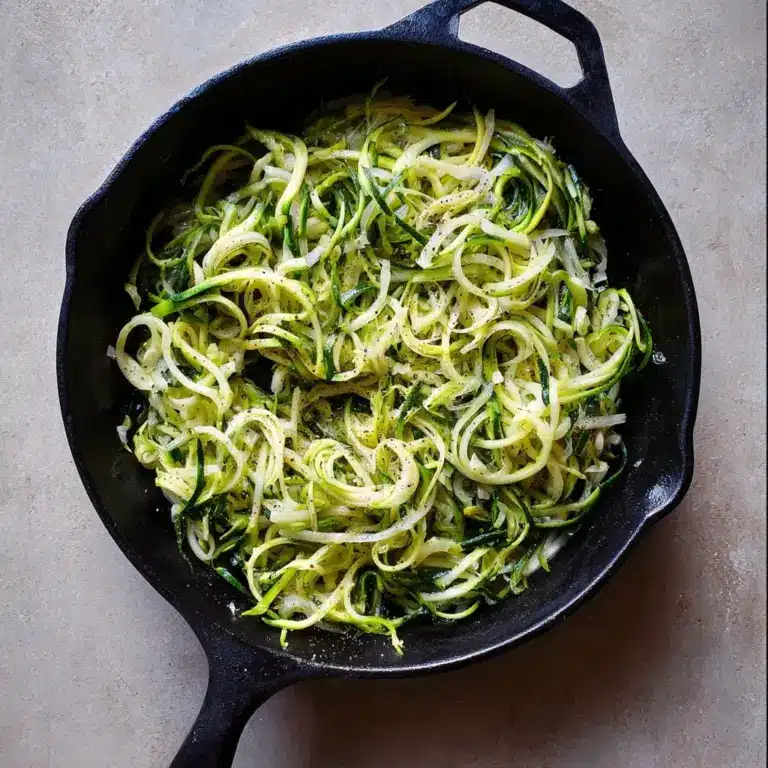 Olive Oil Garlic Zucchini Noodles Recipe