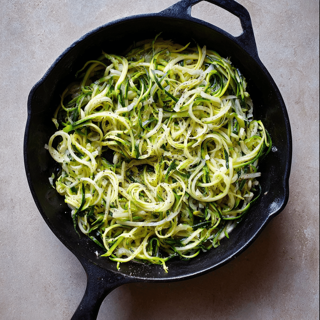 Olive Oil Garlic Zucchini Noodles Recipe - Recipe Image