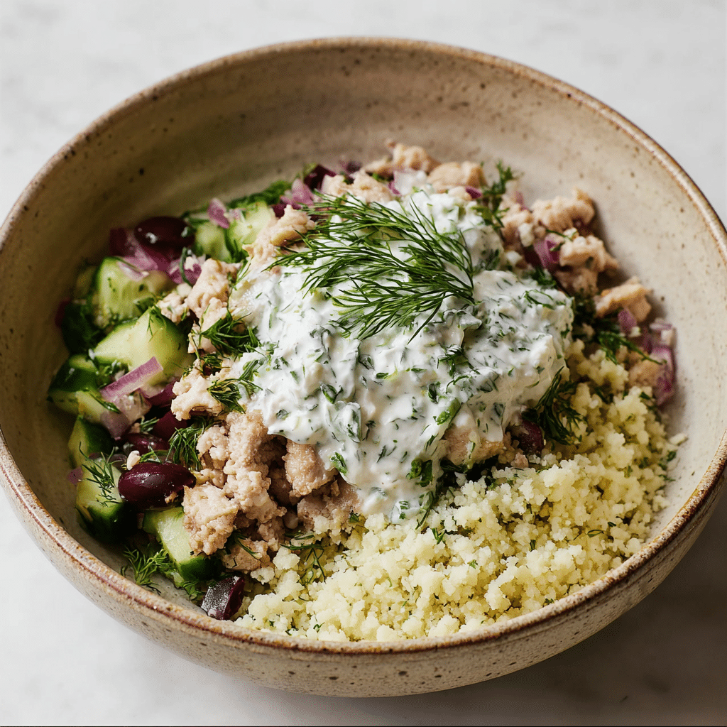 Healthy Greek Ground Chicken Bowls Recipe - Recipe Image