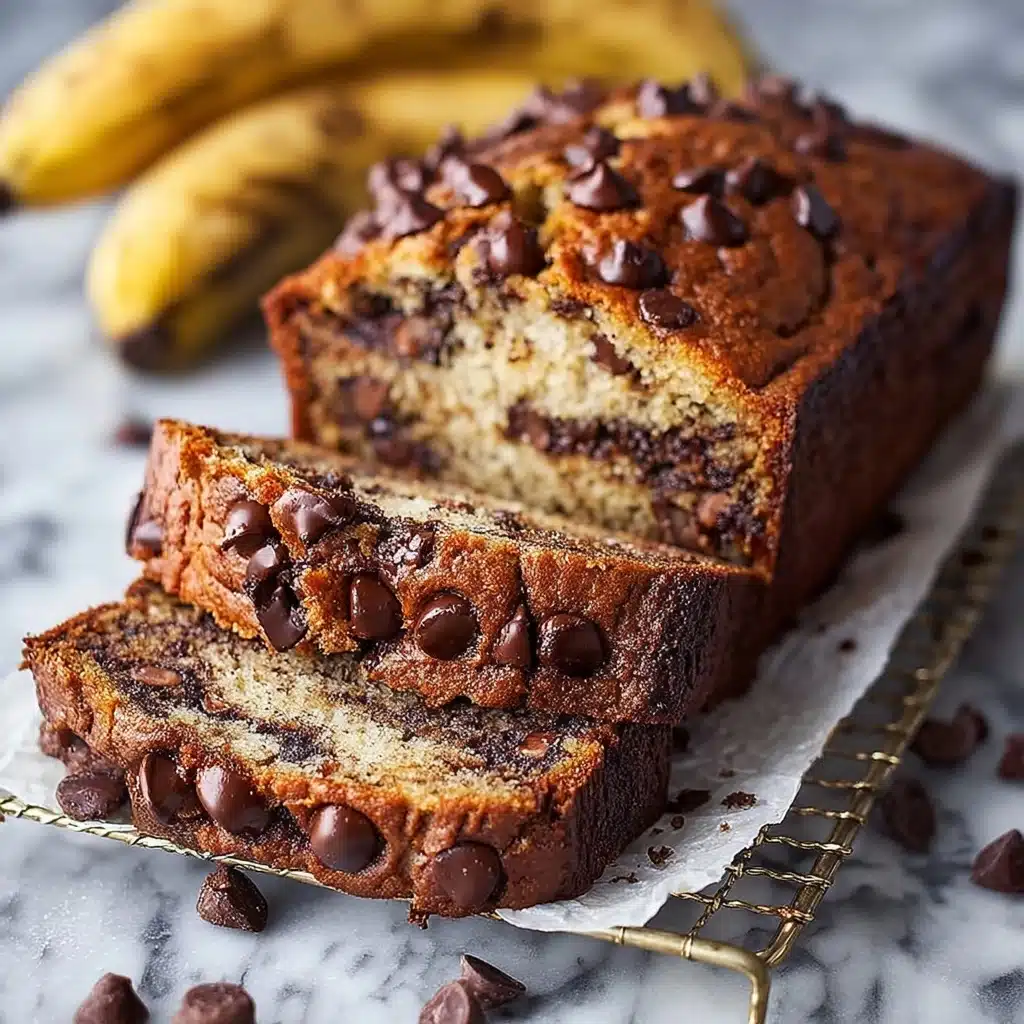 Super Moist Chocolate Chip Banana Bread Recipe - Recipe Image