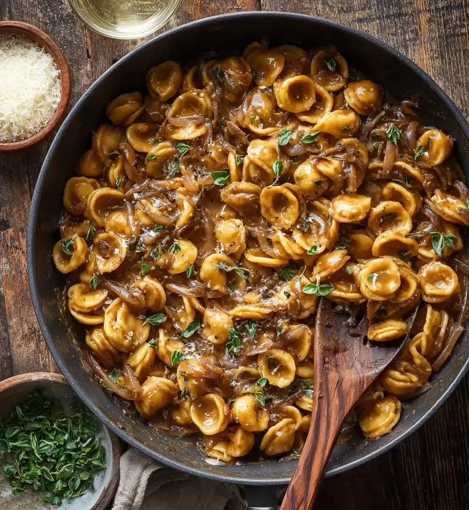One Pot French Onion Pasta Recipe