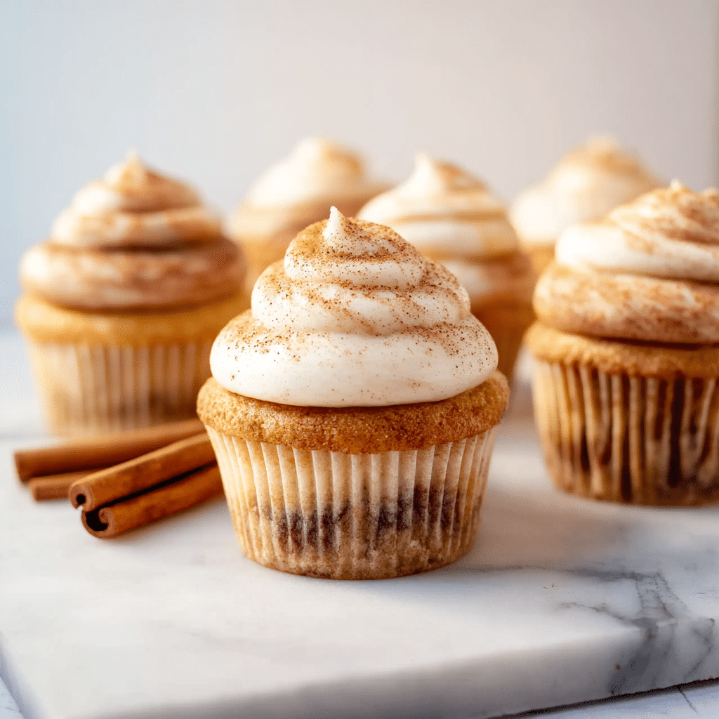 Cinnamon Roll Cupcake Recipe - Recipe Image