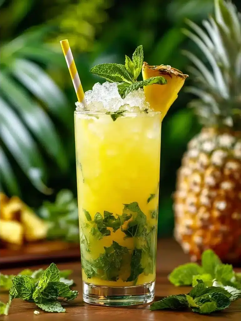 Refreshing Pineapple Coconut Mojito Mocktail Recipe