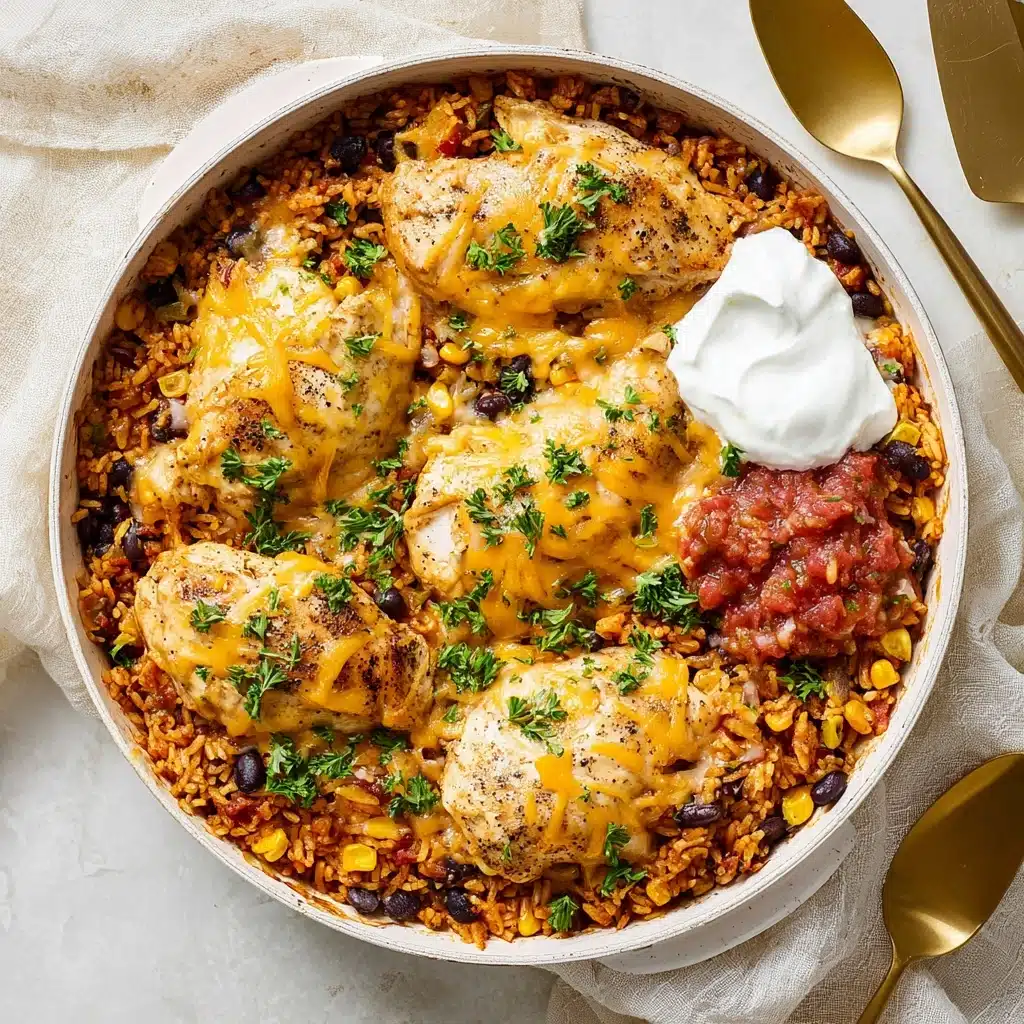 Baked Salsa Chicken and Rice Recipe - Recipe Image