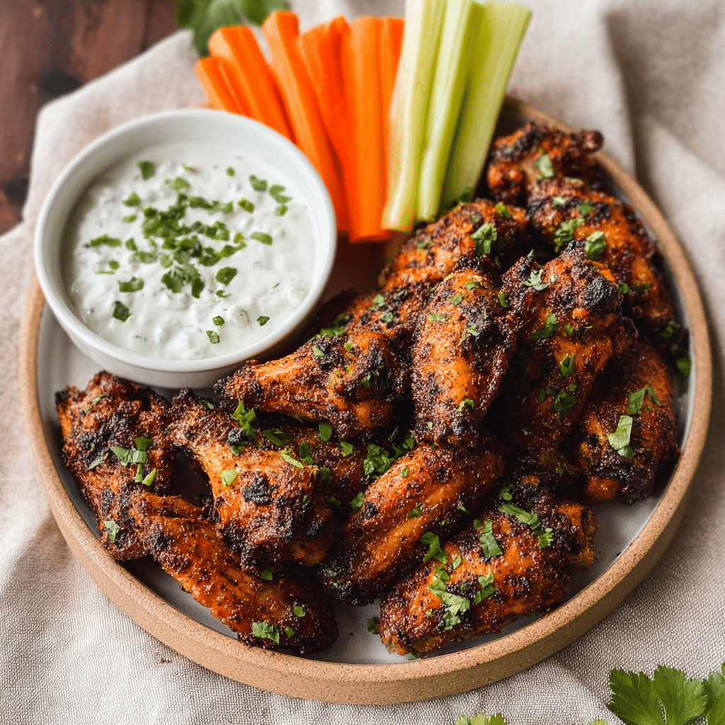 The Best Crispy Dry Rub Baked Chicken Wings Recipe - Recipe Image