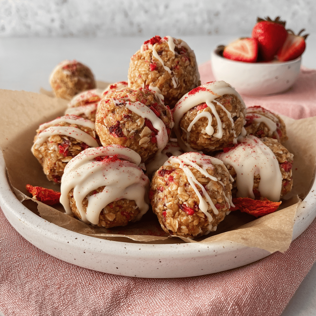 Strawberry Shortcake Energy Bites Recipe - Recipe Image