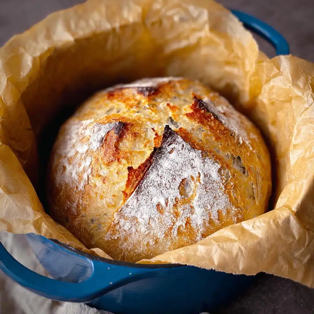 Dutch Oven No Knead Crusty Bread Recipe - Recipe Image