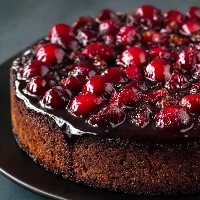 Chocolate Cherry Upside Down Cake Recipe