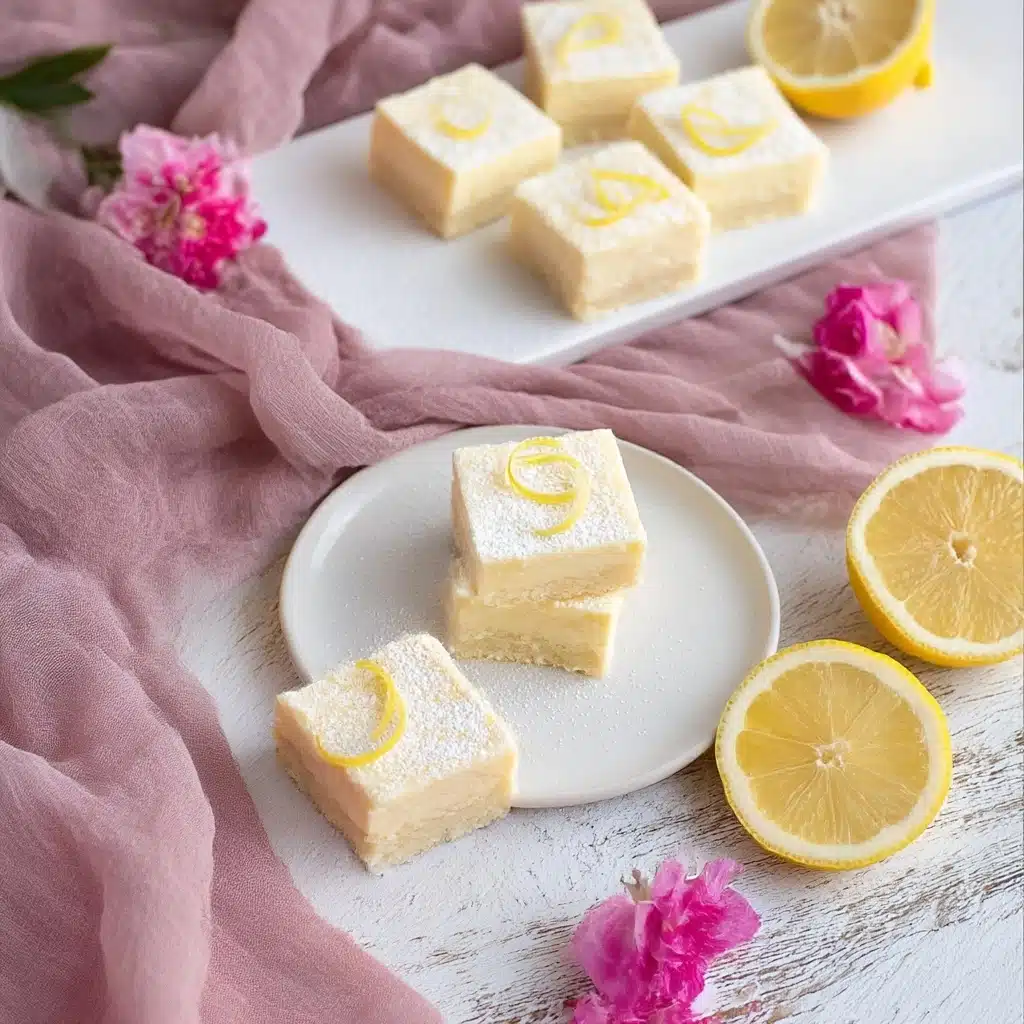 Keto Lemon Cheesecake Bars Recipe - Recipe Image