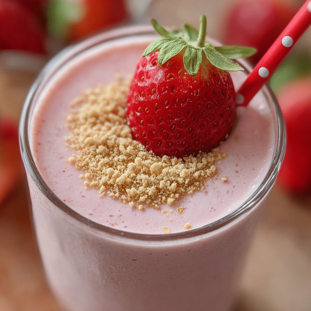 Strawberry Cheesecake Smoothie Recipe - Recipe Image