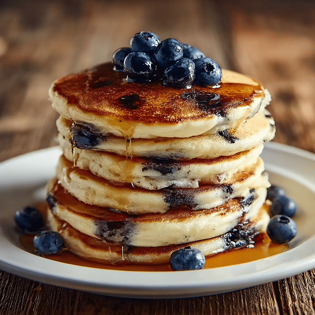 Greek Yogurt Pancakes with Blueberries Recipe - Recipe Image
