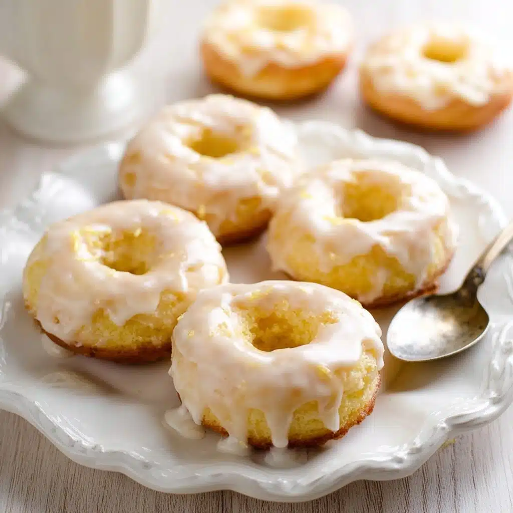 Baked Lemon Donuts with Lemon Glaze Recipe - Recipe Image
