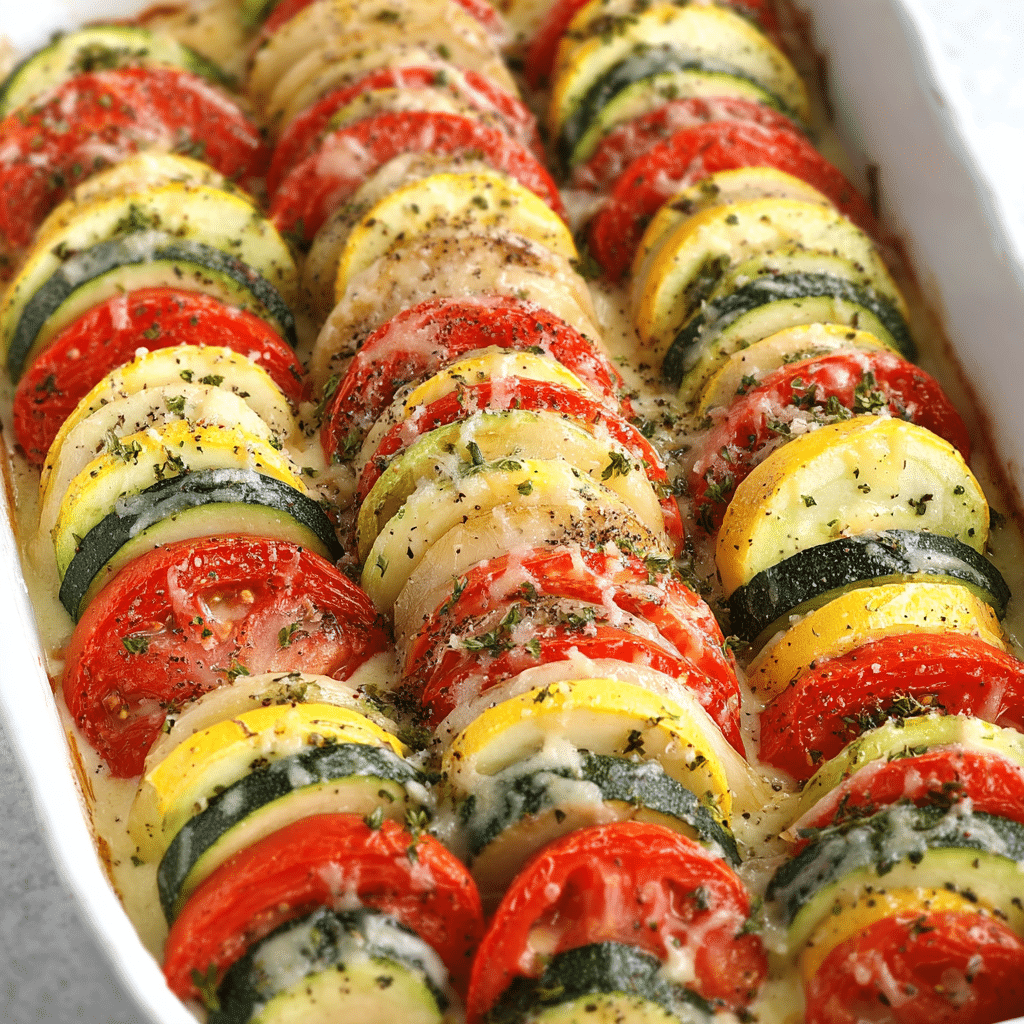 Parmesan Tomato Zucchini Bake Recipe - Recipe Image