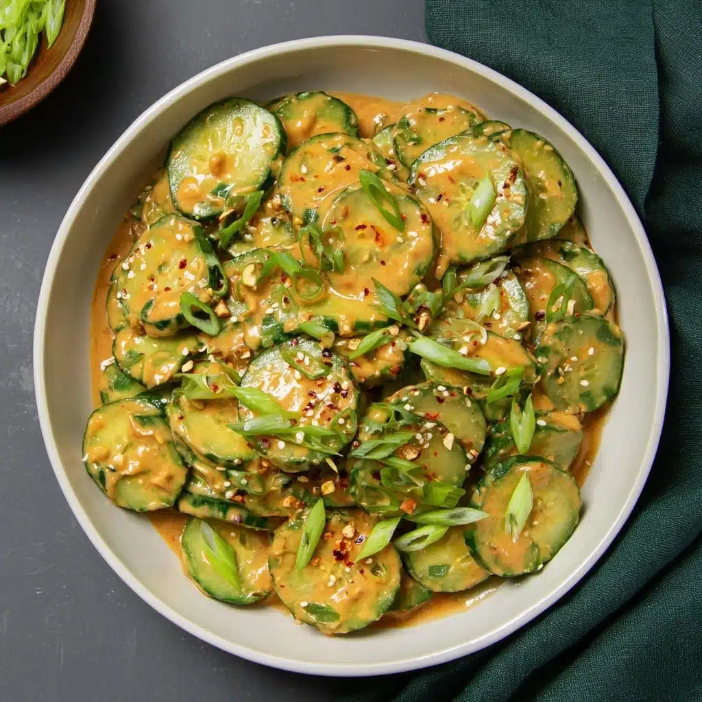 Cucumber Salad with Spicy Peanut Dressing Recipe - Recipe Image