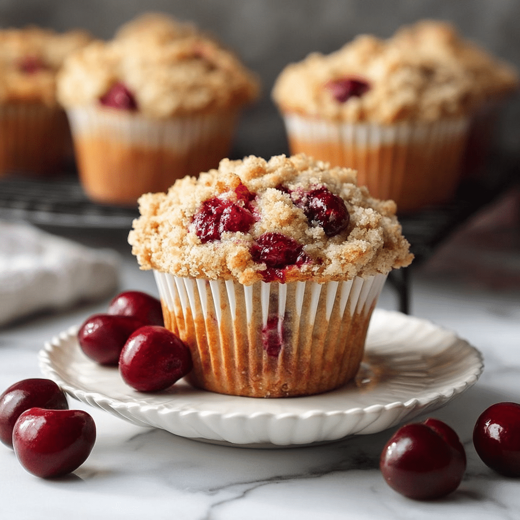 Cherry Cobbler Muffins Recipe - Recipe Image
