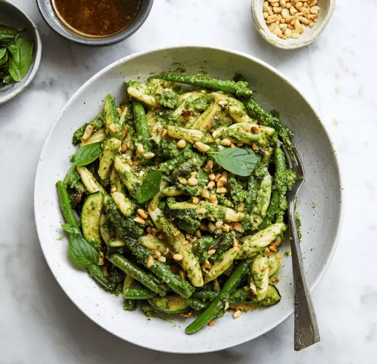 Green bean pesto pasta Recipe