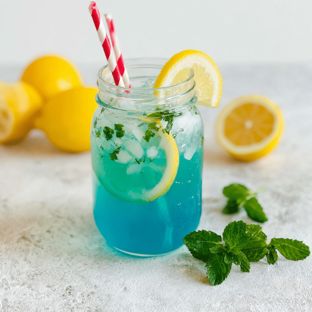 Sparkling Blue Raspberry Lemonade Recipe - Recipe Image