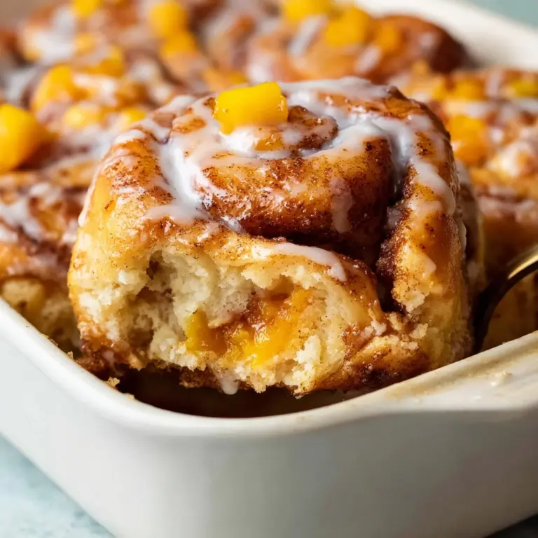Peach Cobbler Cinnamon Rolls Recipe