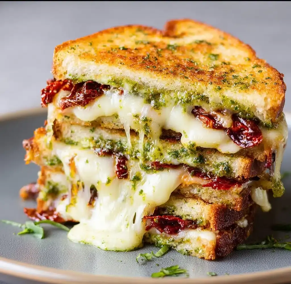 Sun Dried Tomato Bacon Pesto Grilled Cheese Recipe