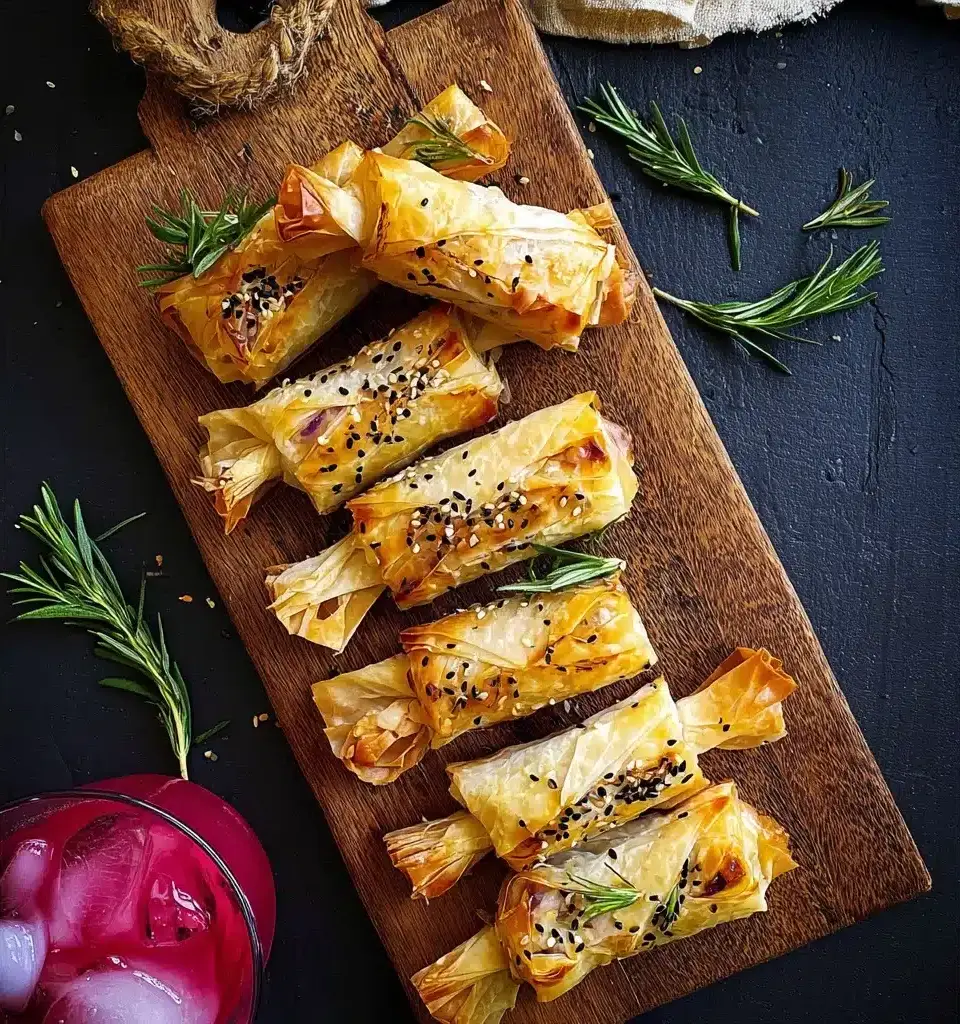 Cranberry and Brie Filo Crackers Recipe